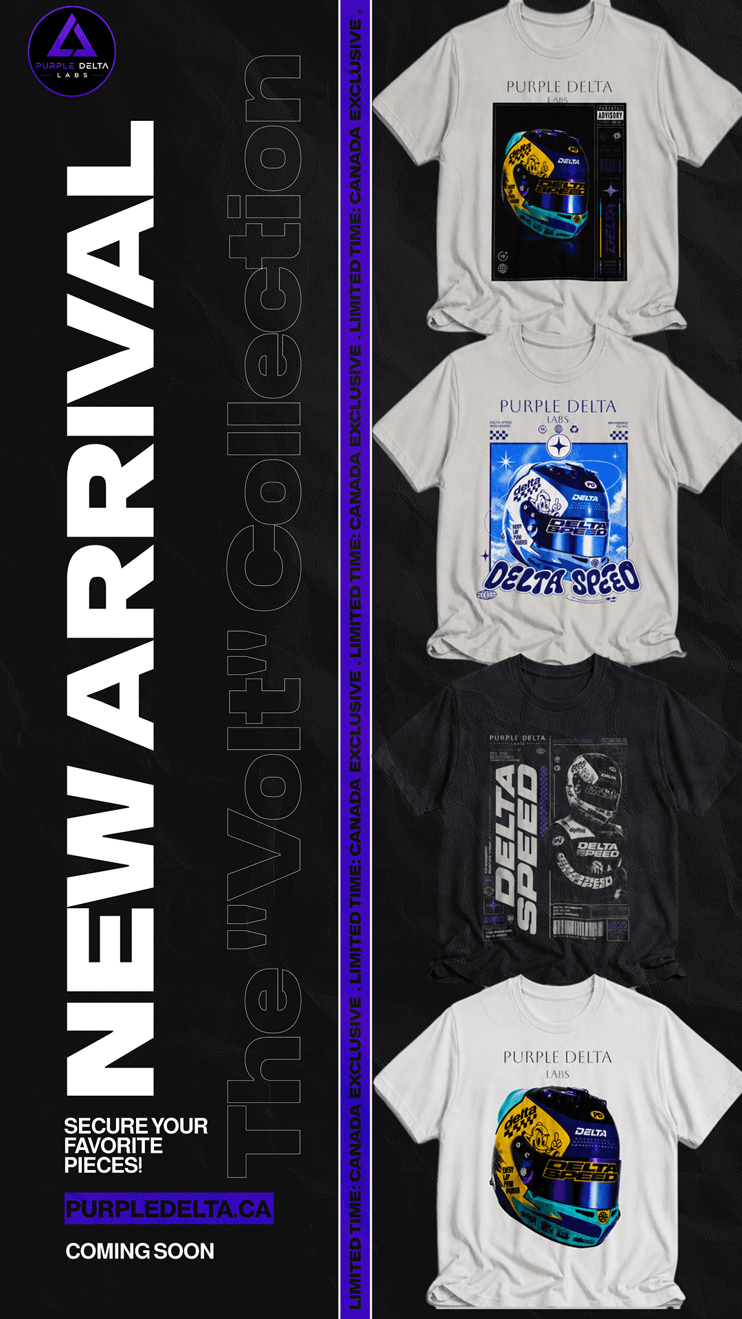 New arrival: The Volt Collection — coming soon at purpledelta.ca